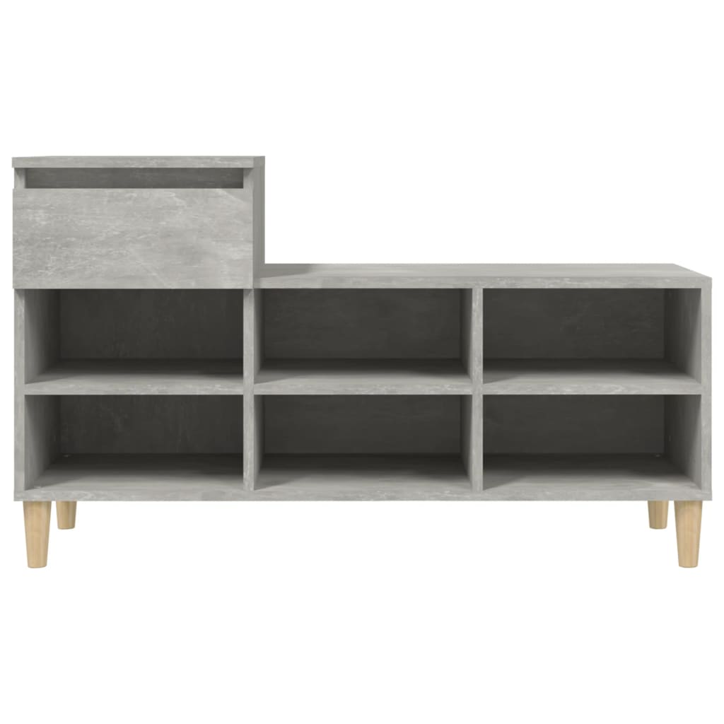 Schuhregal 102X36X60 Cm Holzwerkstoff Betongrau
