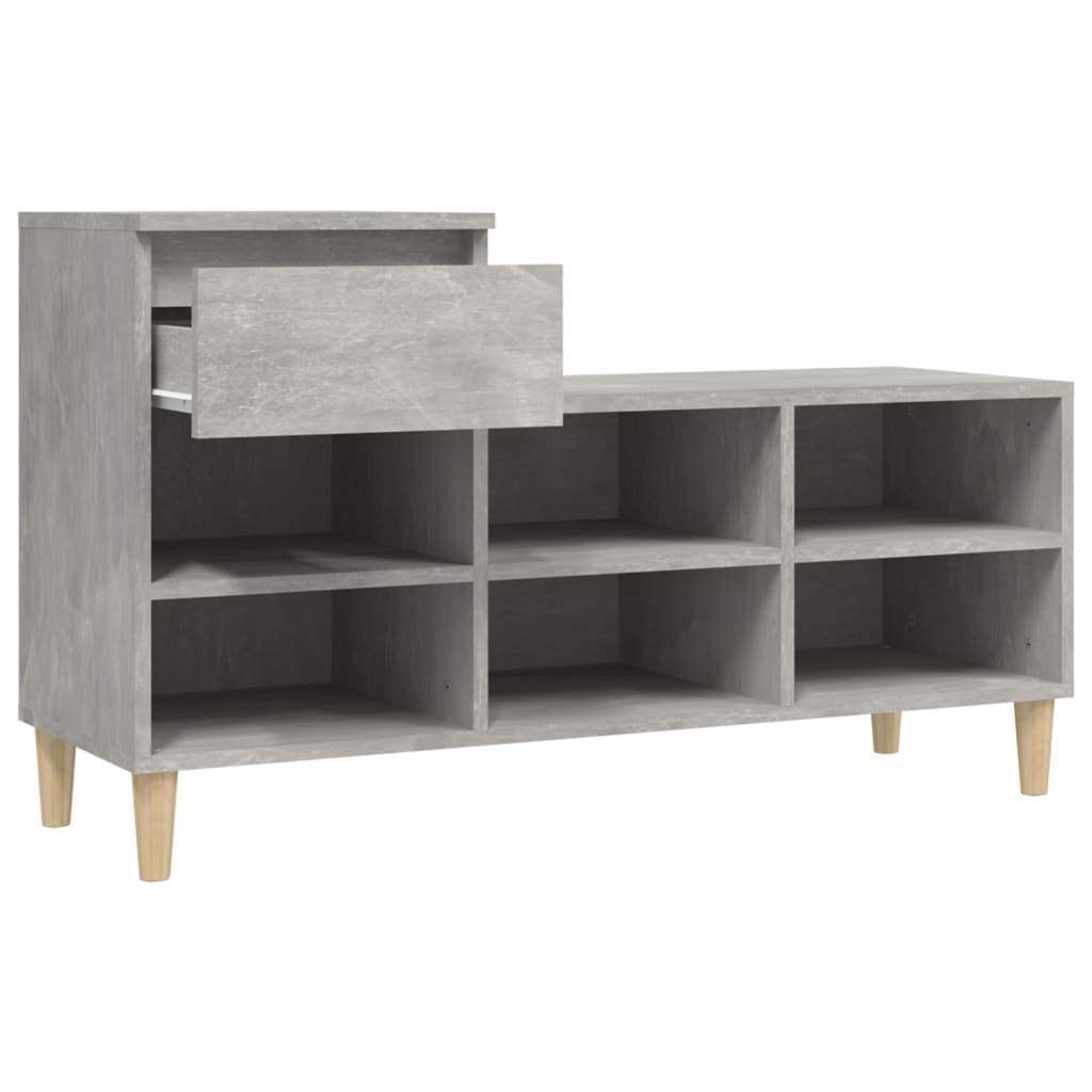 Schuhregal 102X36X60 Cm Holzwerkstoff Betongrau