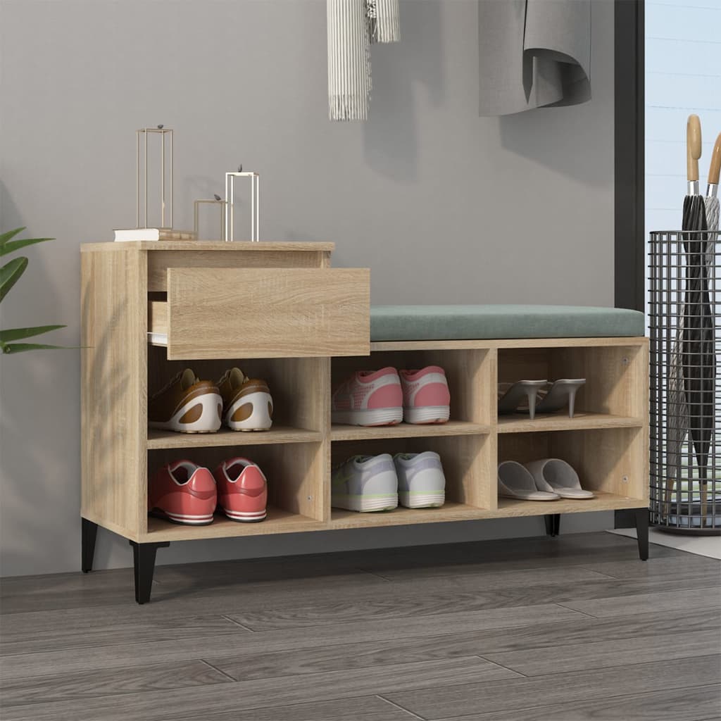 Schuhregal Sonoma-Eiche 102X36X60 Cm Holzwerkstoff Sonoma Eiche