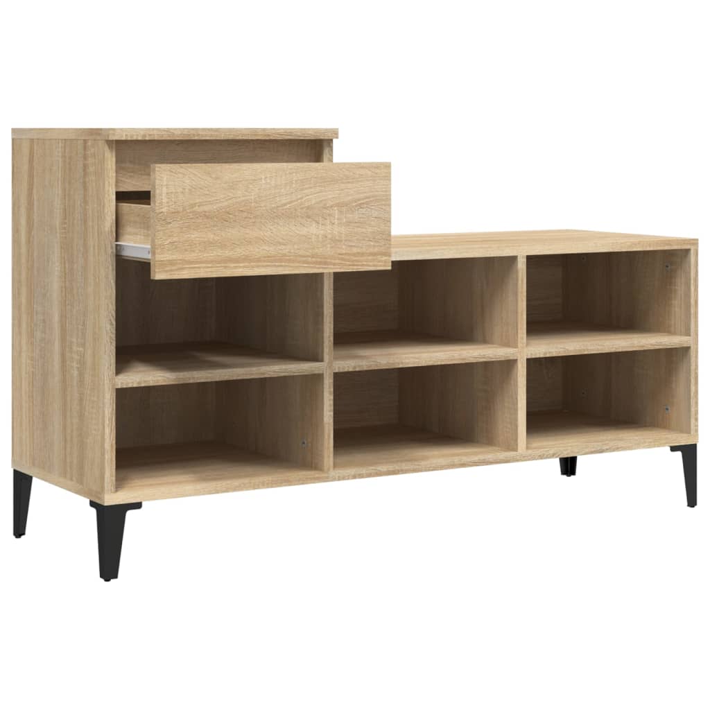 Schuhregal Sonoma-Eiche 102X36X60 Cm Holzwerkstoff Sonoma Eiche