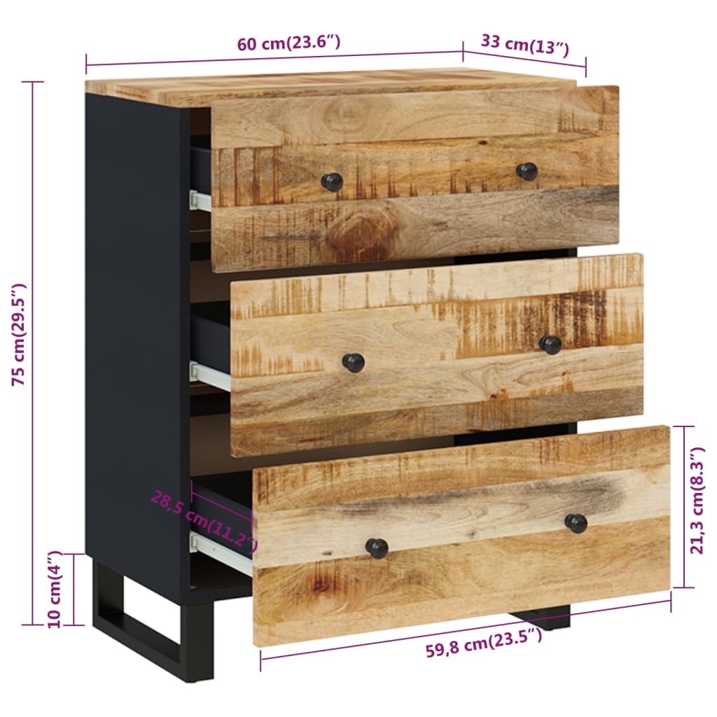 Sideboards 2 Stk. 60X33X75 Cm