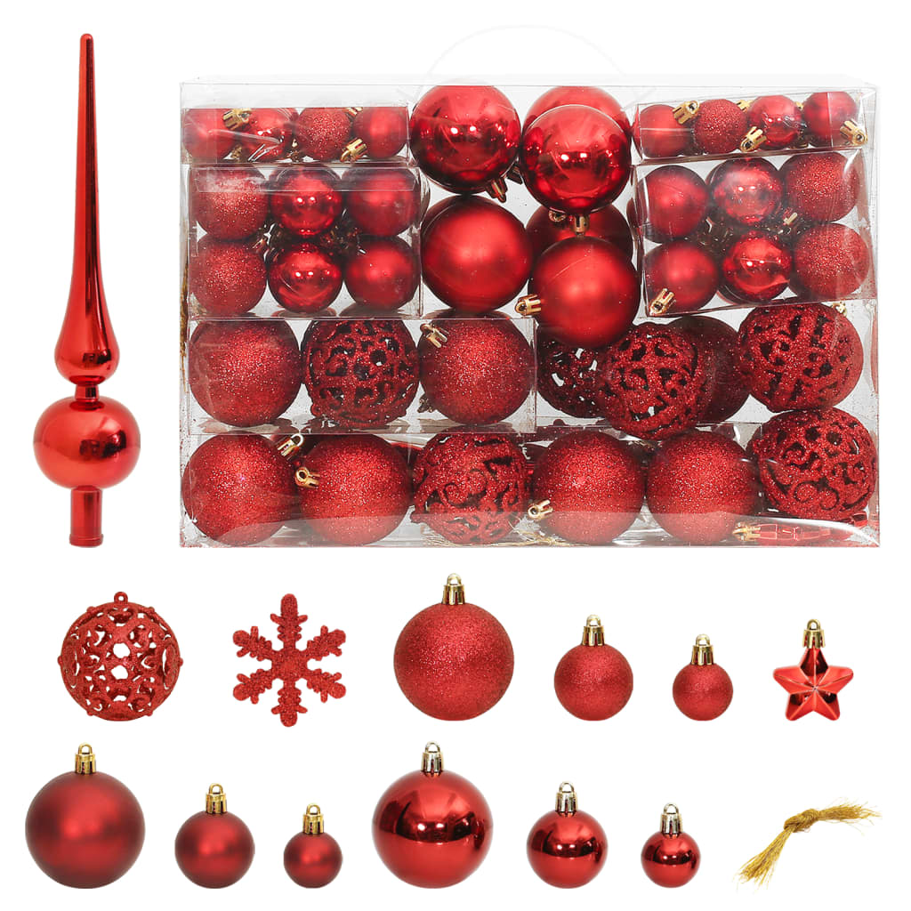 111-Tlg. Weihnachtskugel-Set Polystyrol