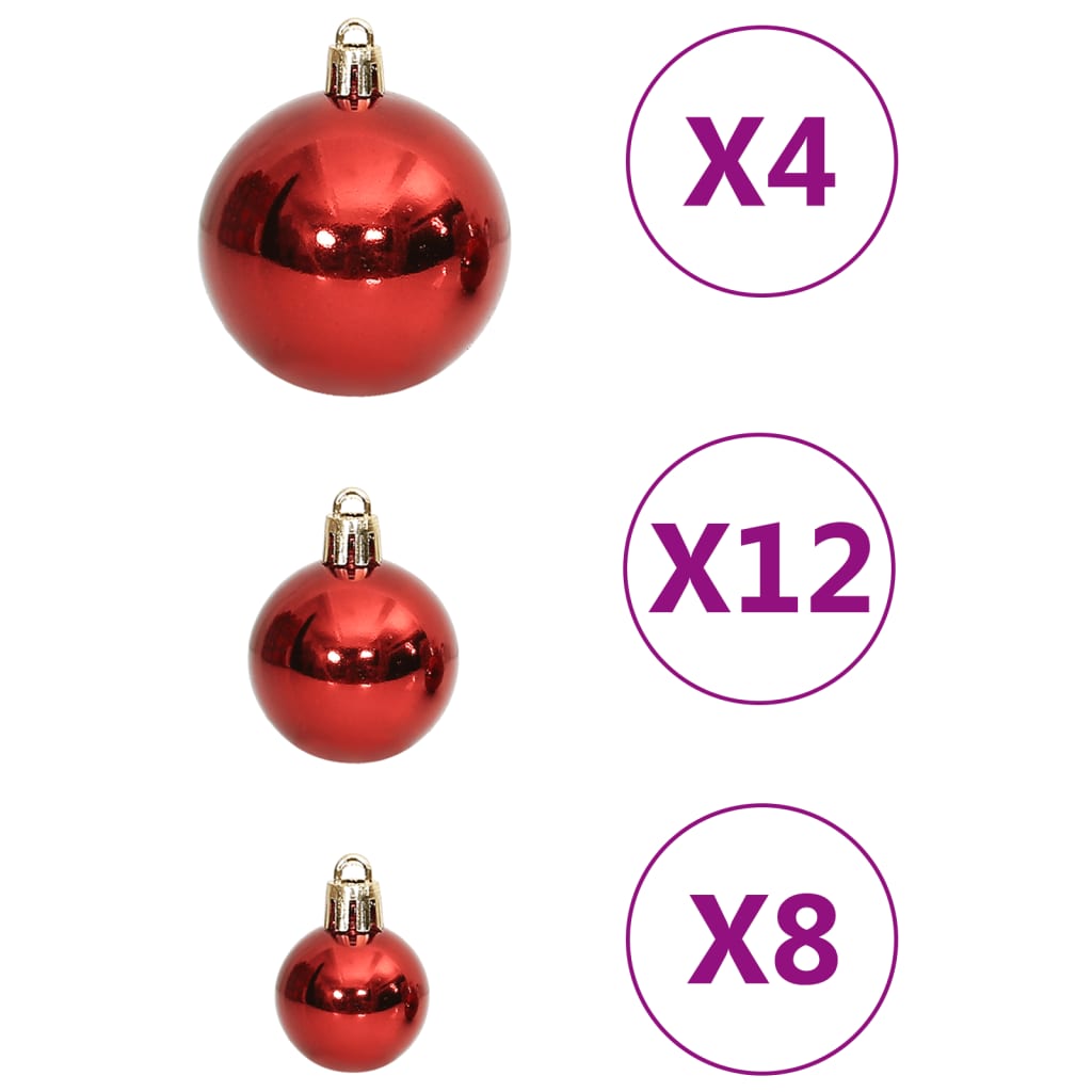 111-Tlg. Weihnachtskugel-Set Polystyrol