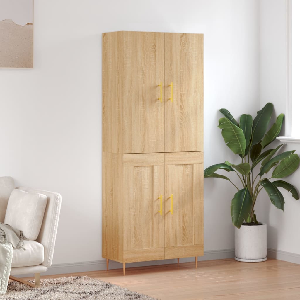 Highboard 69,5X34X180 Cm Holzwerkstoff