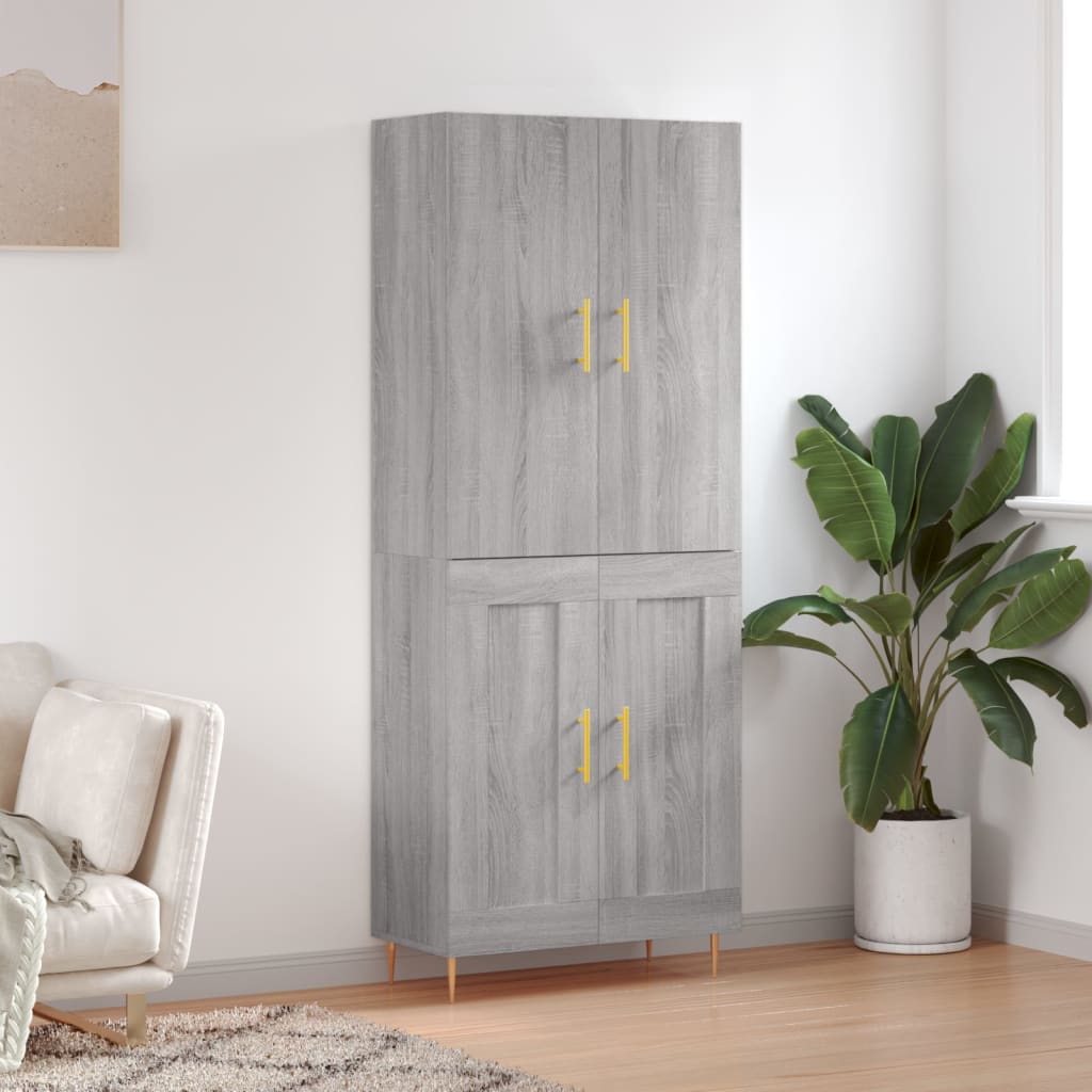 Highboard 69,5X34X180 Cm Holzwerkstoff