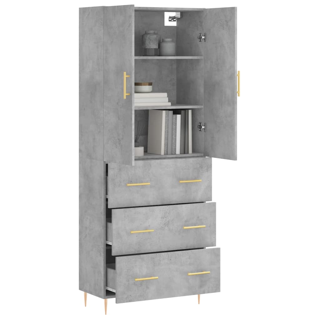 Highboard 69,5X34X180 Cm Holzwerkstoff