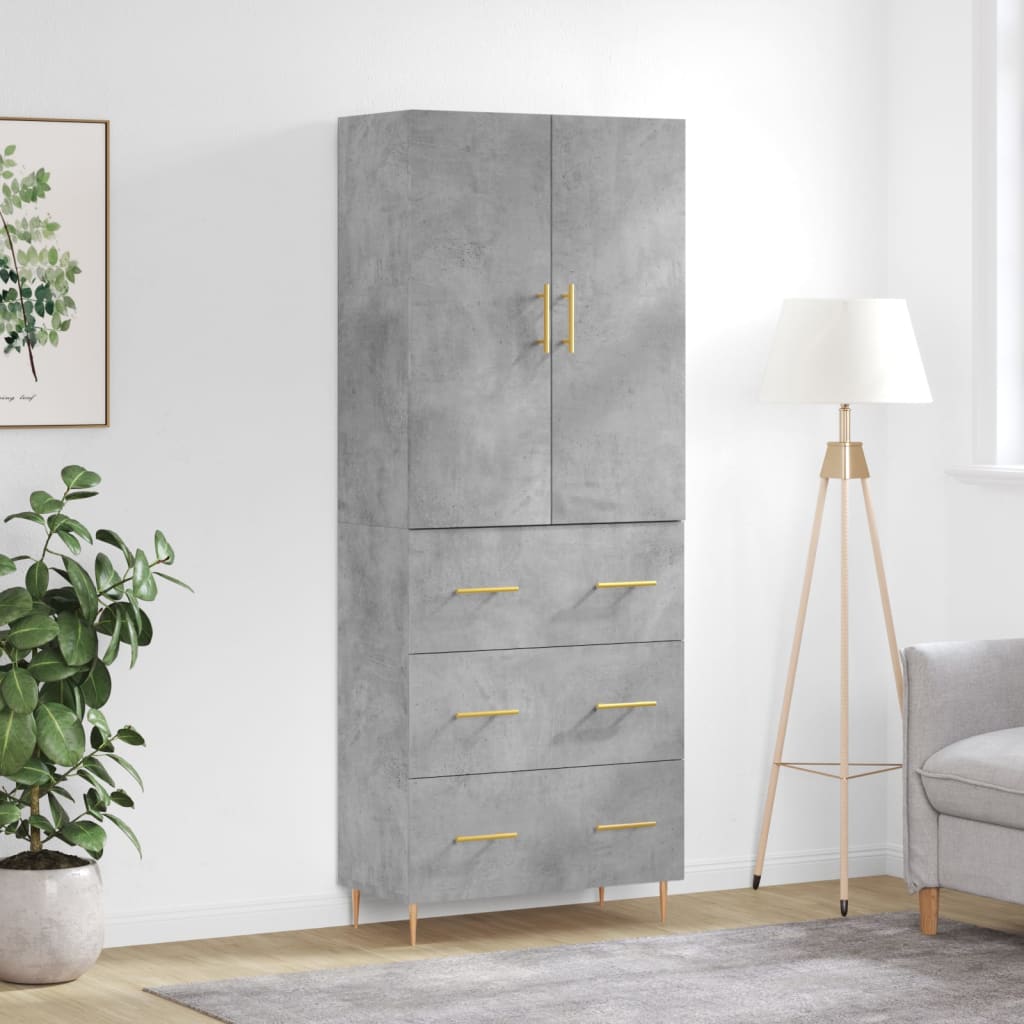Highboard 69,5X34X180 Cm Holzwerkstoff