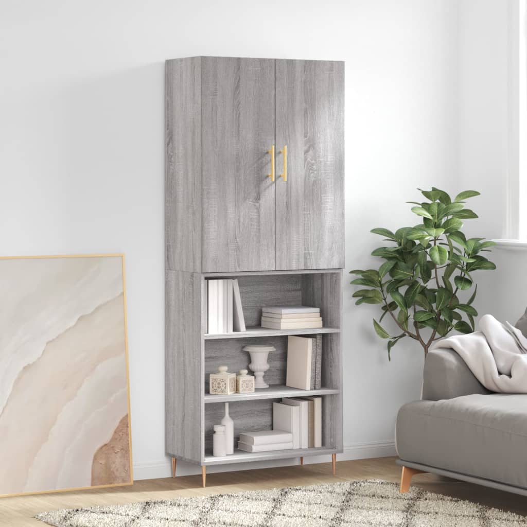 Highboard 69,5X34X180 Cm Holzwerkstoff