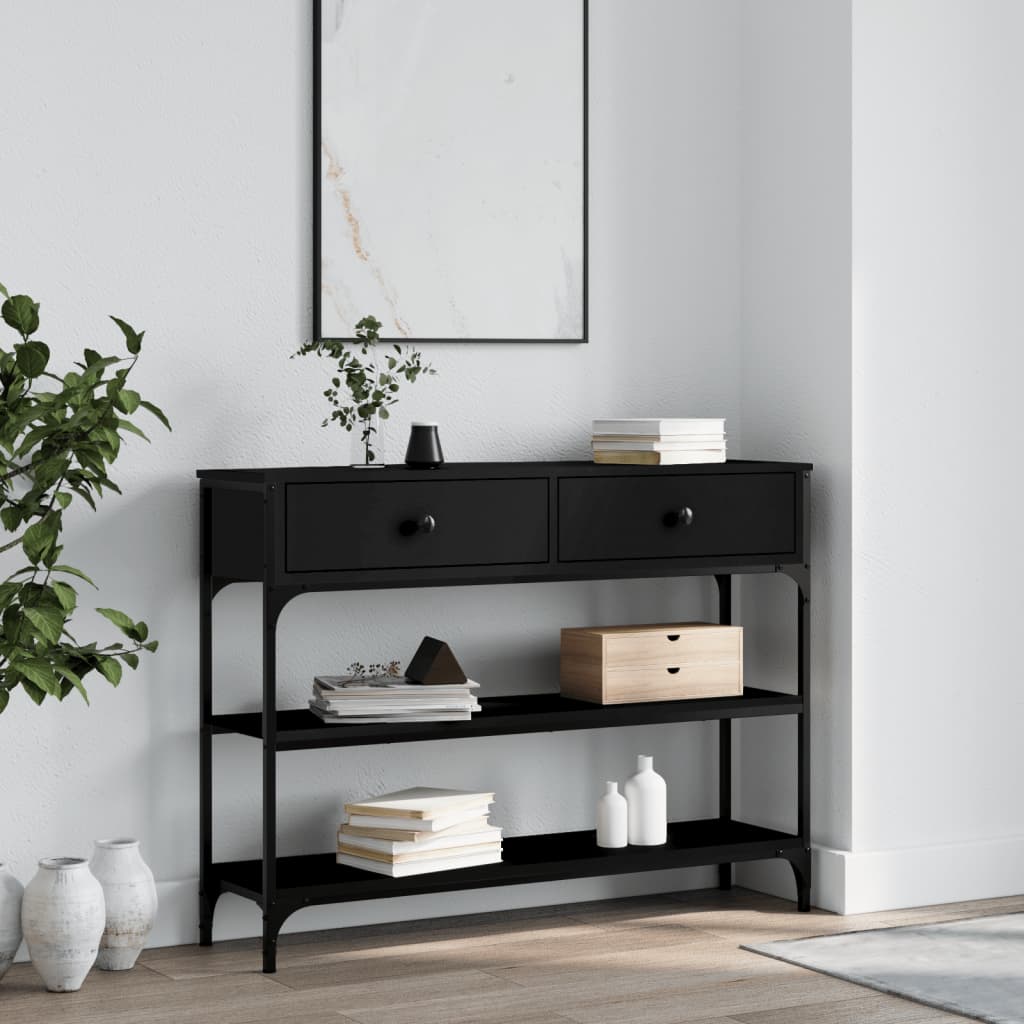 Konsolentisch Mit Regal 72,5 X 25 X 75 Cm Holzwerkstoff