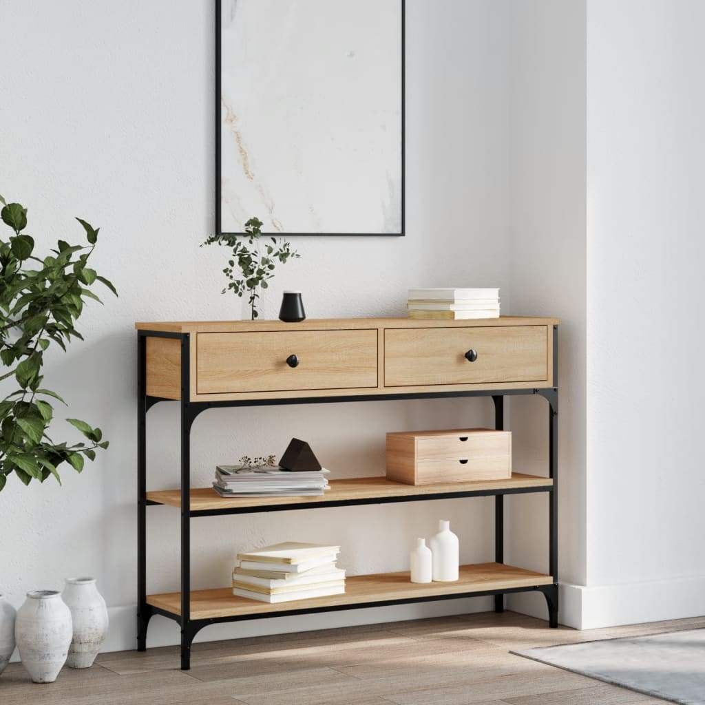 Konsolentisch Mit Regal 72,5 X 25 X 75 Cm Holzwerkstoff