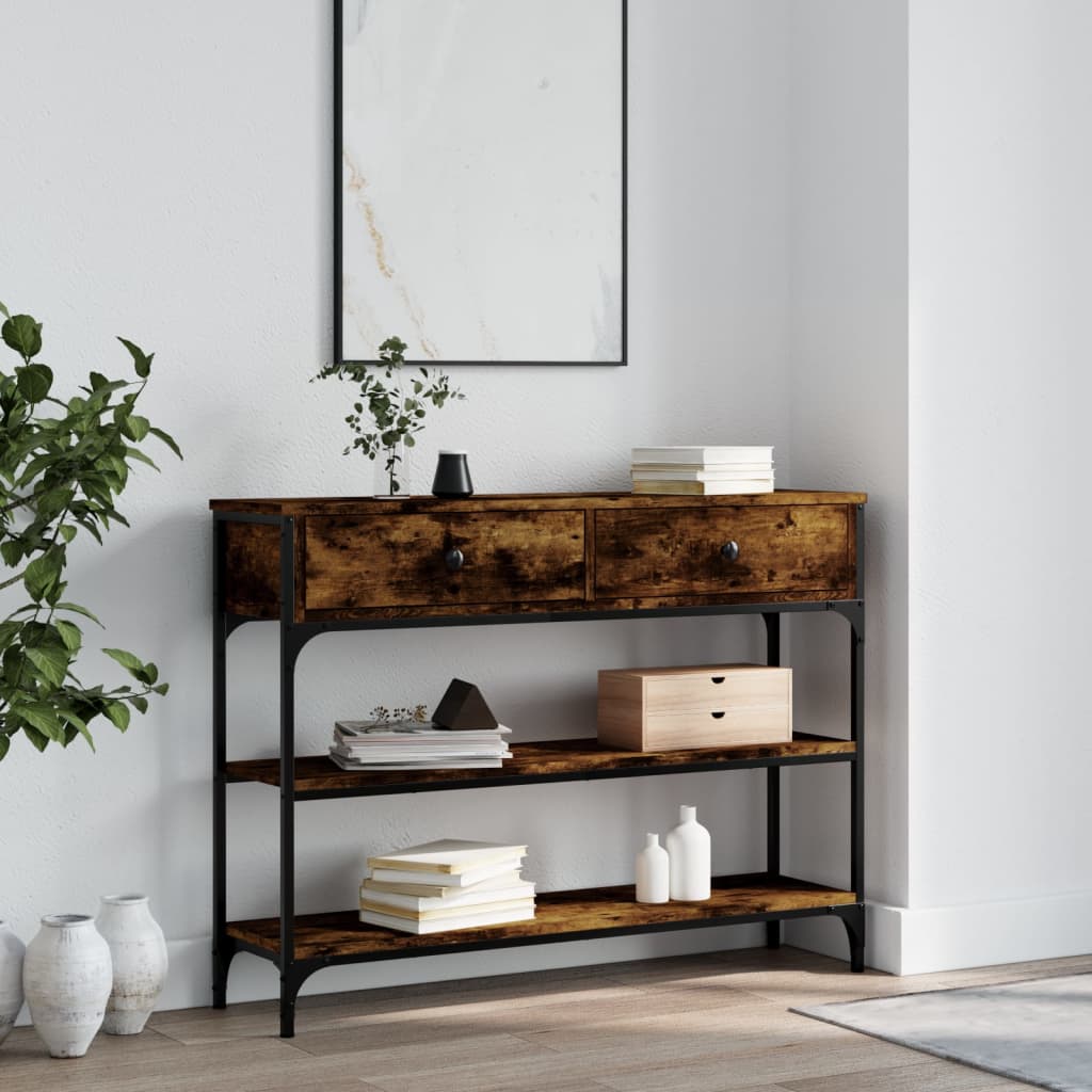 Konsolentisch Mit Regal 72,5 X 25 X 75 Cm Holzwerkstoff