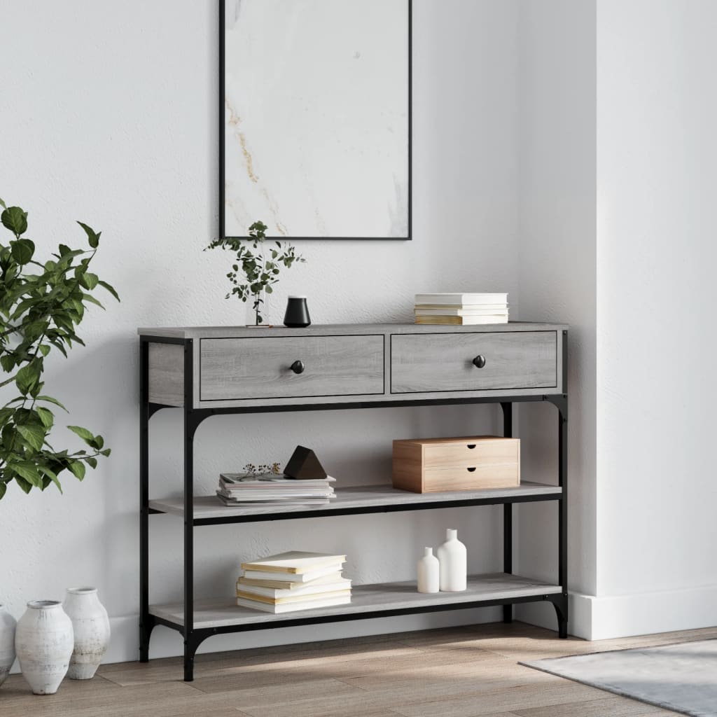Konsolentisch Mit Regal 72,5 X 25 X 75 Cm Holzwerkstoff