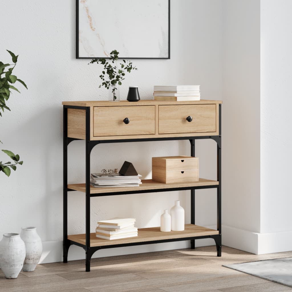 Konsolentisch Mit Regal 72,5 X 25 X 75 Cm Holzwerkstoff