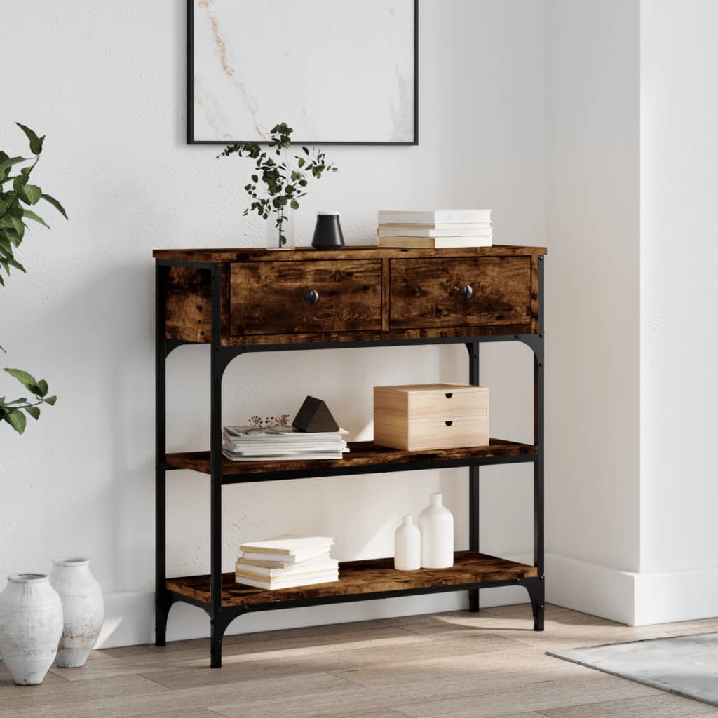 Konsolentisch Mit Regal 72,5 X 25 X 75 Cm Holzwerkstoff