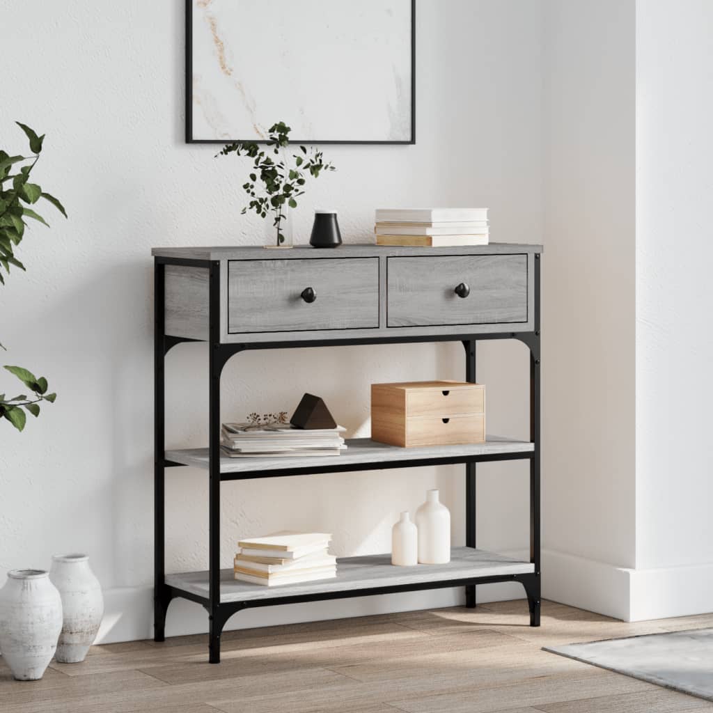 Konsolentisch Mit Regal 72,5 X 25 X 75 Cm Holzwerkstoff