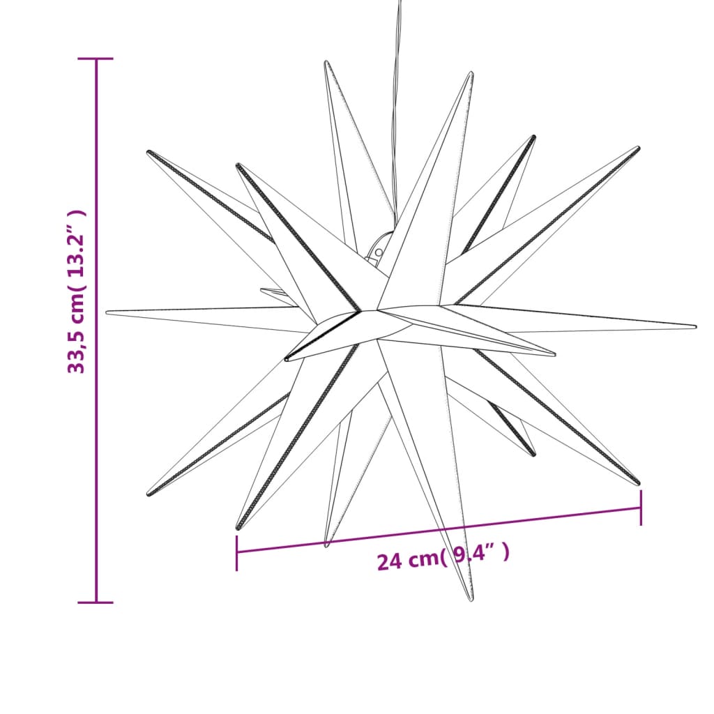 Led-Weihnachtssterne 3 Stk. Faltbar