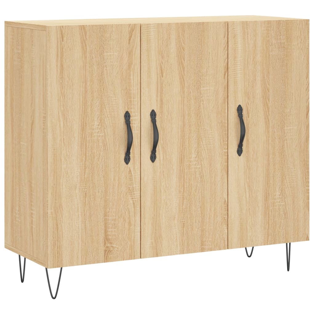 Sideboard Sonoma-Eiche 90X34X80 Cm Holzwerkstoff
