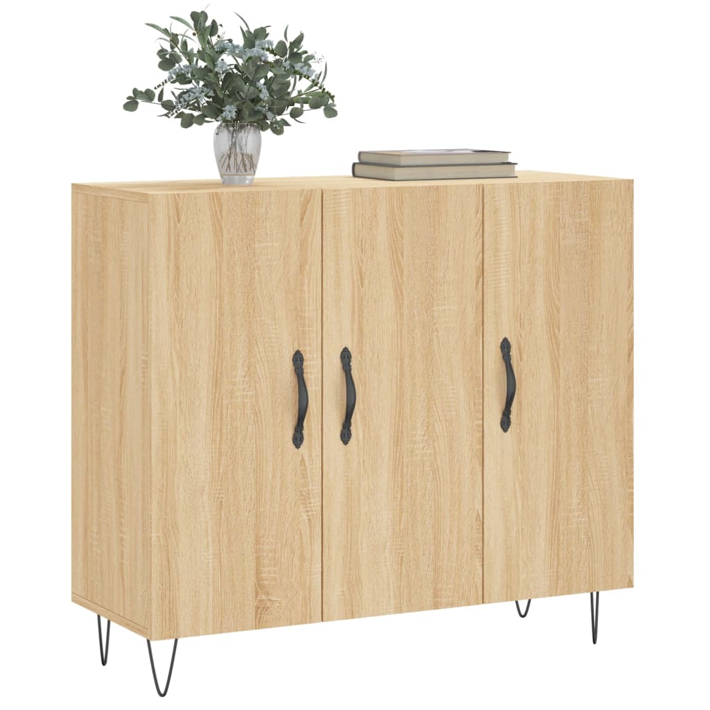Sideboard Sonoma-Eiche 90X34X80 Cm Holzwerkstoff