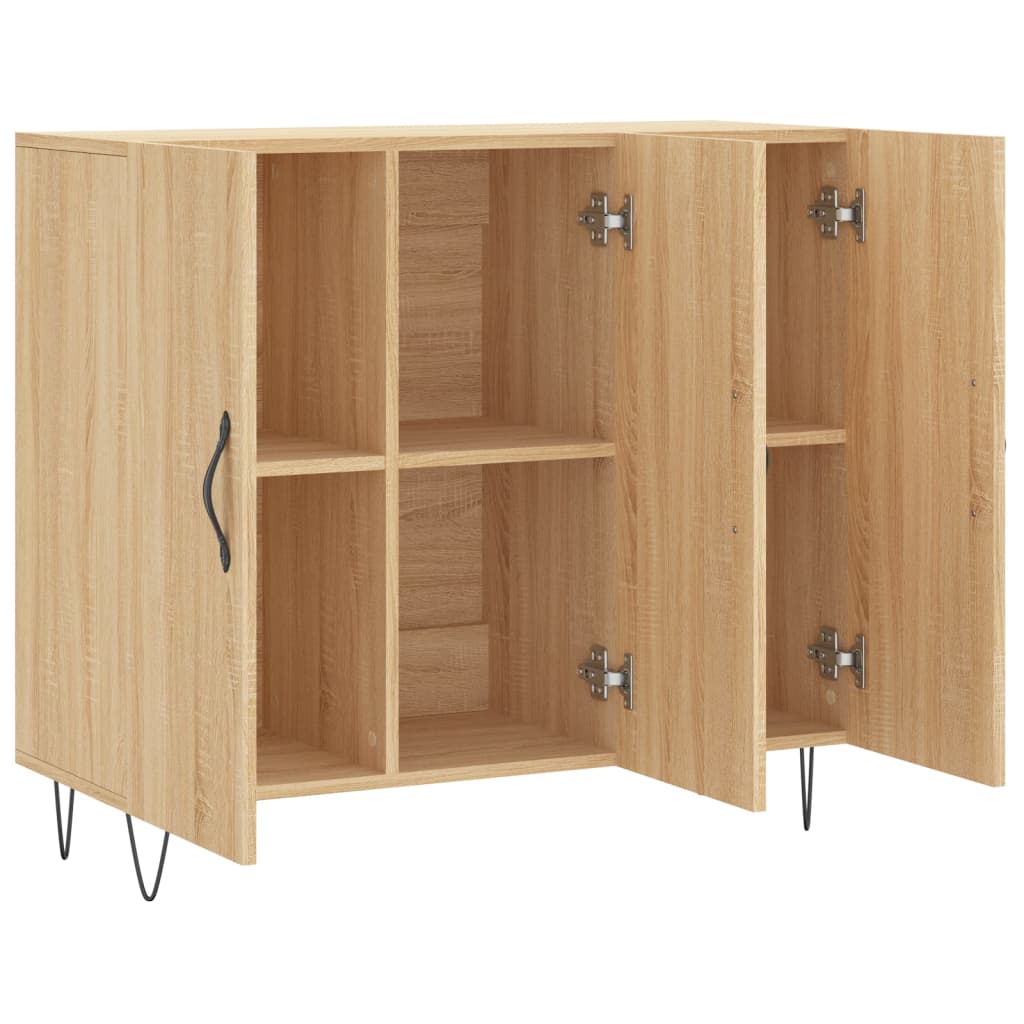 Sideboard Sonoma-Eiche 90X34X80 Cm Holzwerkstoff