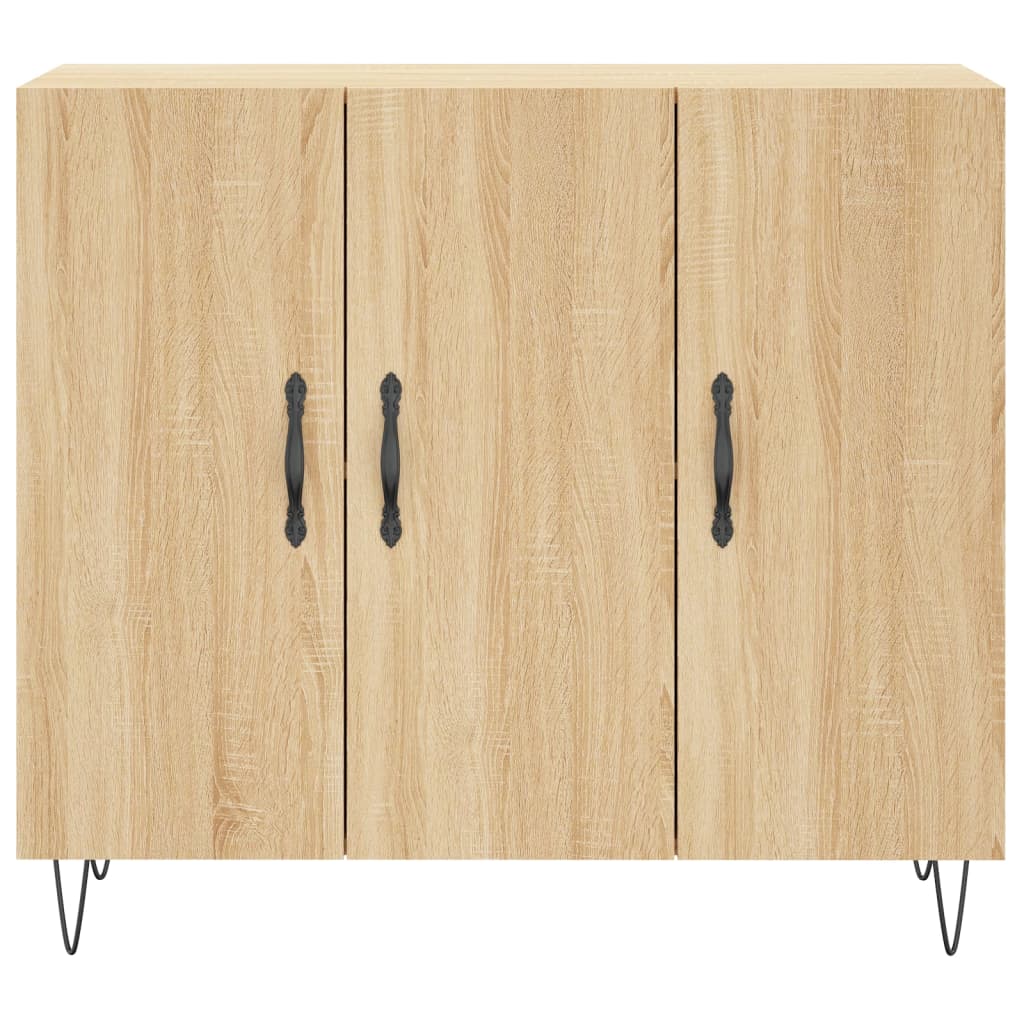 Sideboard Sonoma-Eiche 90X34X80 Cm Holzwerkstoff