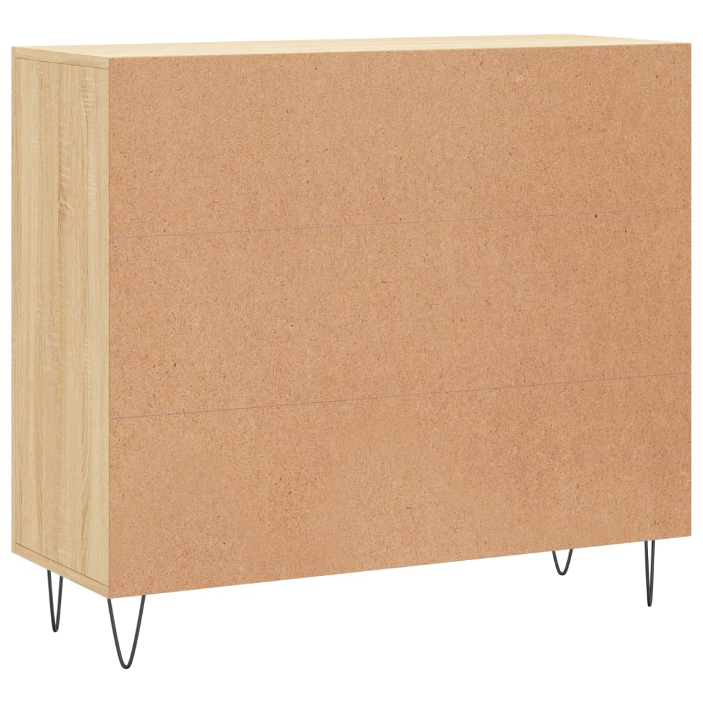 Sideboard Sonoma-Eiche 90X34X80 Cm Holzwerkstoff