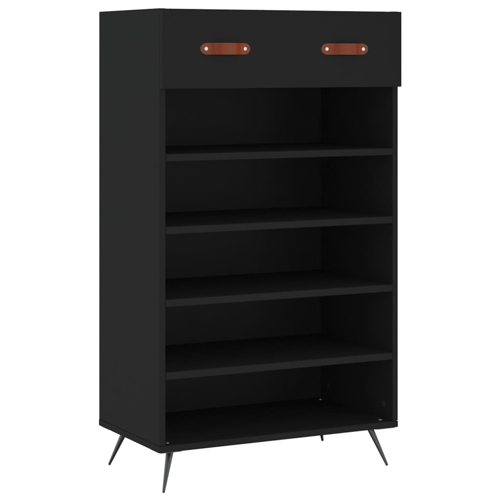 Schuhschrank 60X35X105 Cm Holzwerkstoff Schwarz