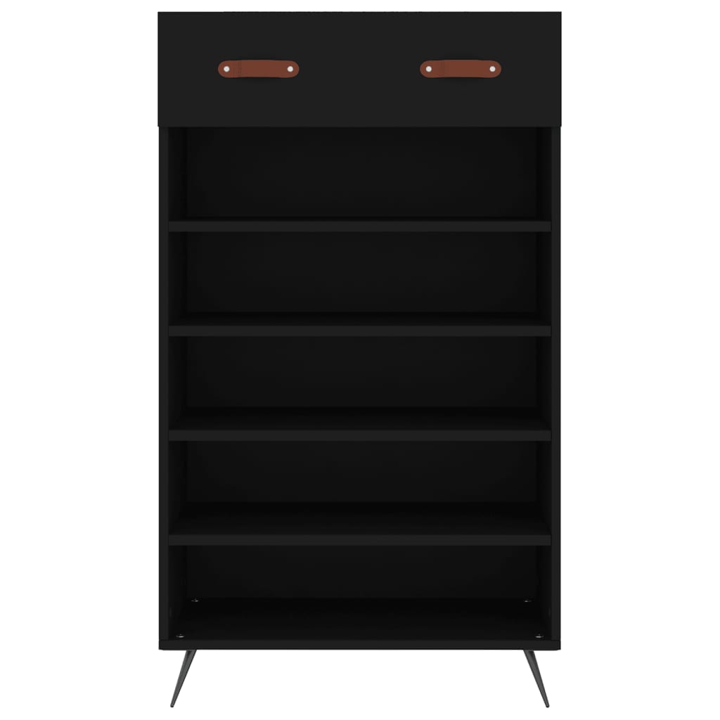 Schuhschrank 60X35X105 Cm Holzwerkstoff Schwarz