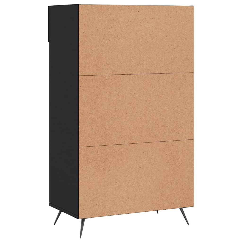 Schuhschrank 60X35X105 Cm Holzwerkstoff Schwarz