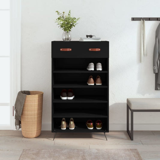 Schuhschrank 60X35X105 Cm Holzwerkstoff Schwarz