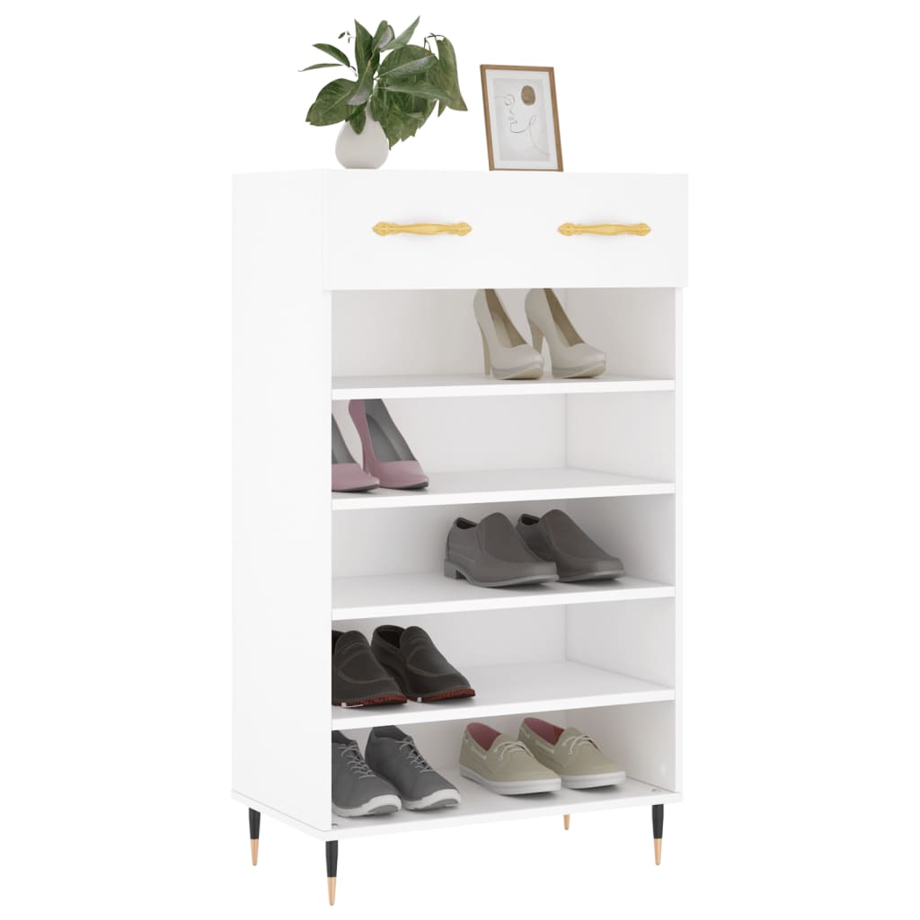 Schuhschrank 60X35X105 Cm Holzwerkstoff Weiß