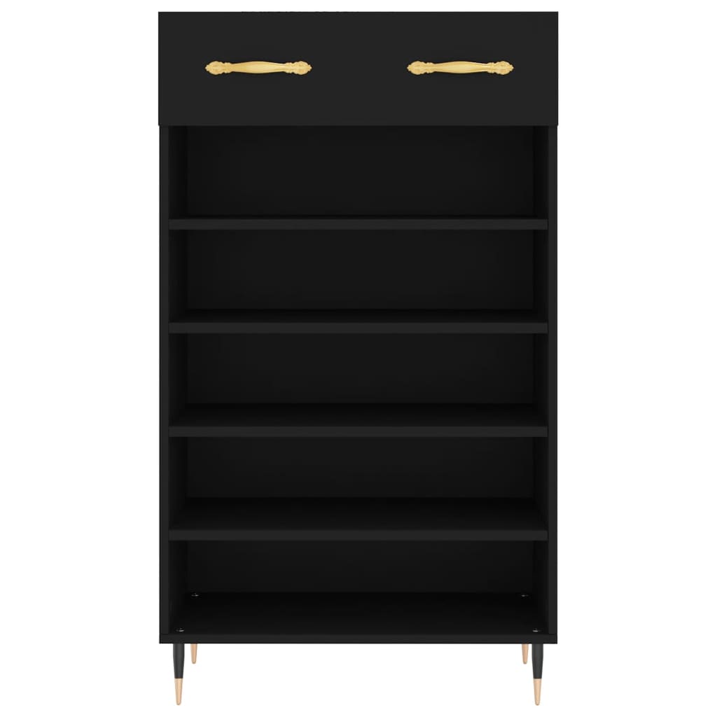 Schuhschrank 60X35X105 Cm Holzwerkstoff Schwarz