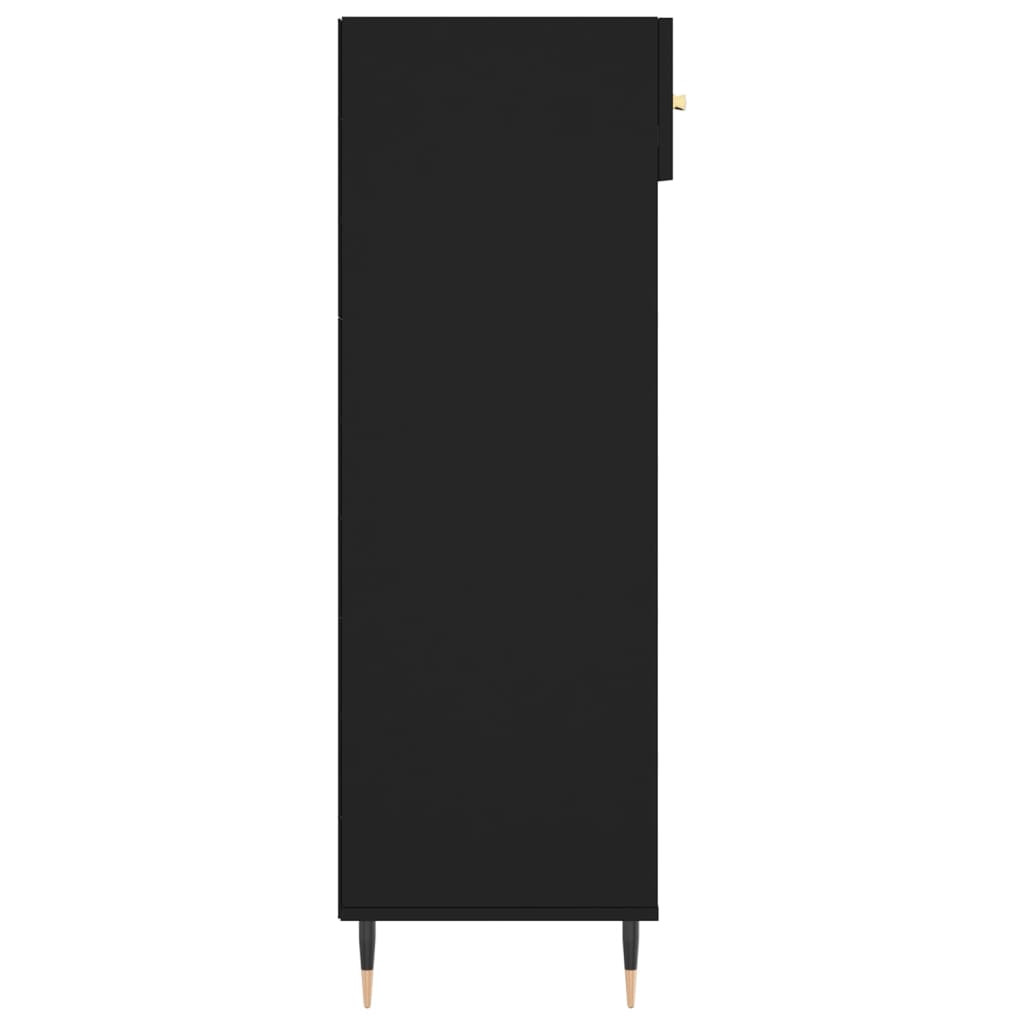 Schuhschrank 60X35X105 Cm Holzwerkstoff Schwarz