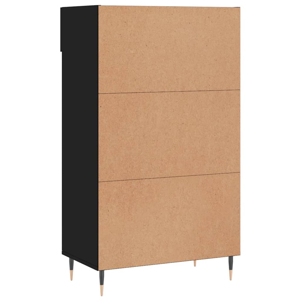 Schuhschrank 60X35X105 Cm Holzwerkstoff Schwarz