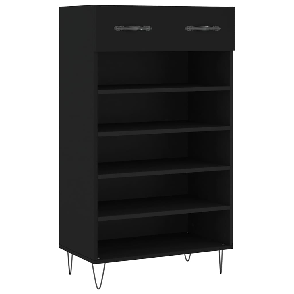 Schuhschrank 60X35X105 Cm Holzwerkstoff Schwarz