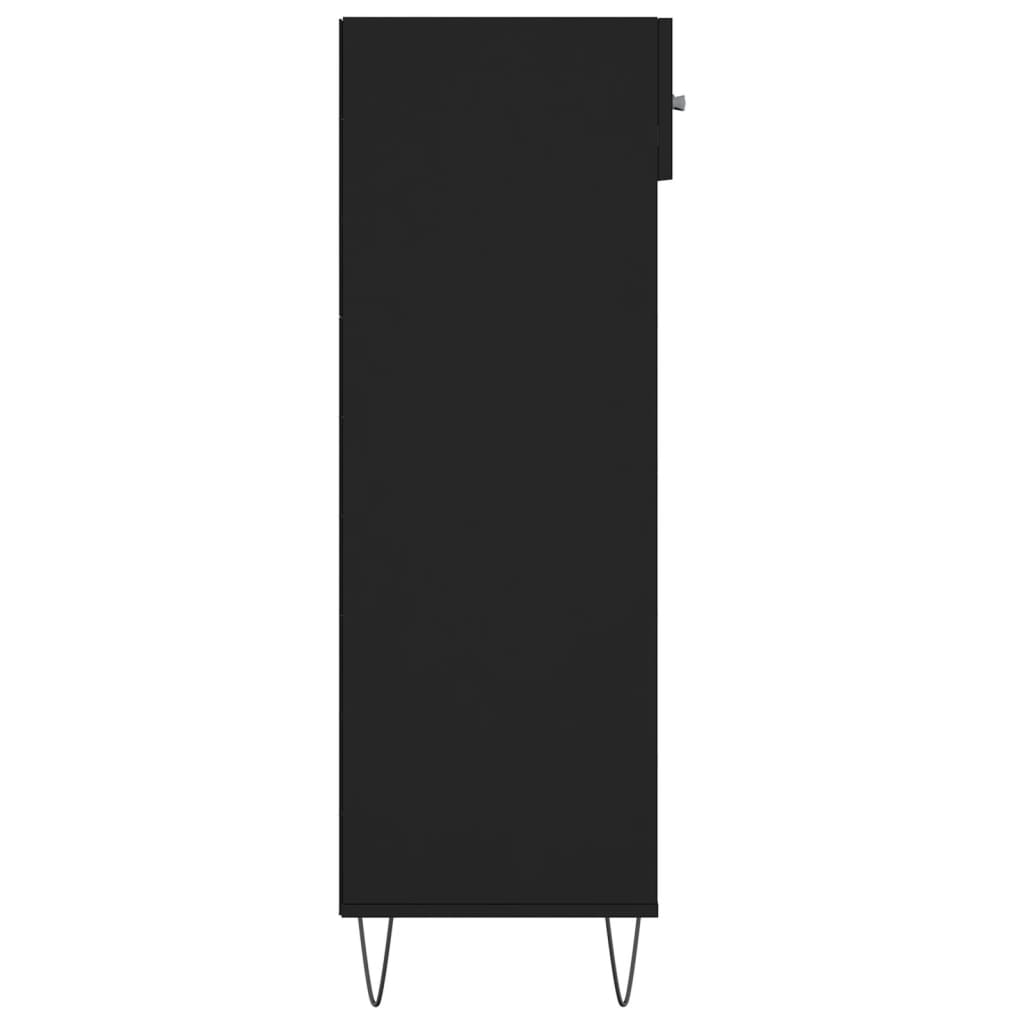 Schuhschrank 60X35X105 Cm Holzwerkstoff Schwarz