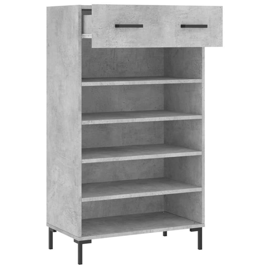 Schuhschrank 60X35X105 Cm Holzwerkstoff Betongrau
