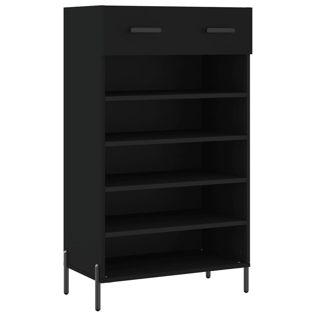 Schuhschrank 60X35X105 Cm Holzwerkstoff Schwarz