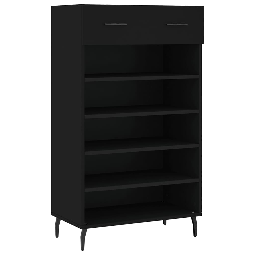 Schuhschrank 60X35X105 Cm Holzwerkstoff Schwarz