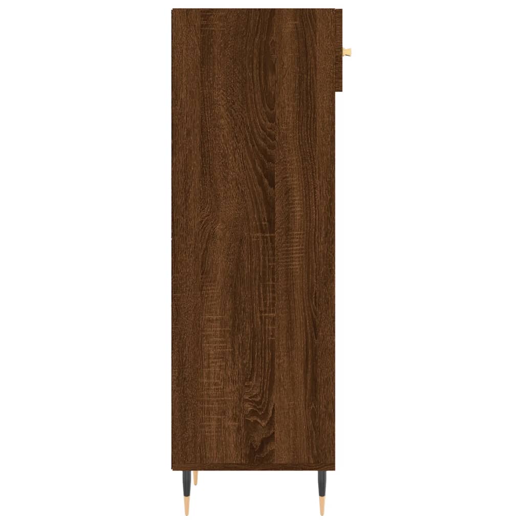 Schuhschrank Braun Eichen-Optik 30X35X105 Cm Holzwerkstoff Braune Eiche