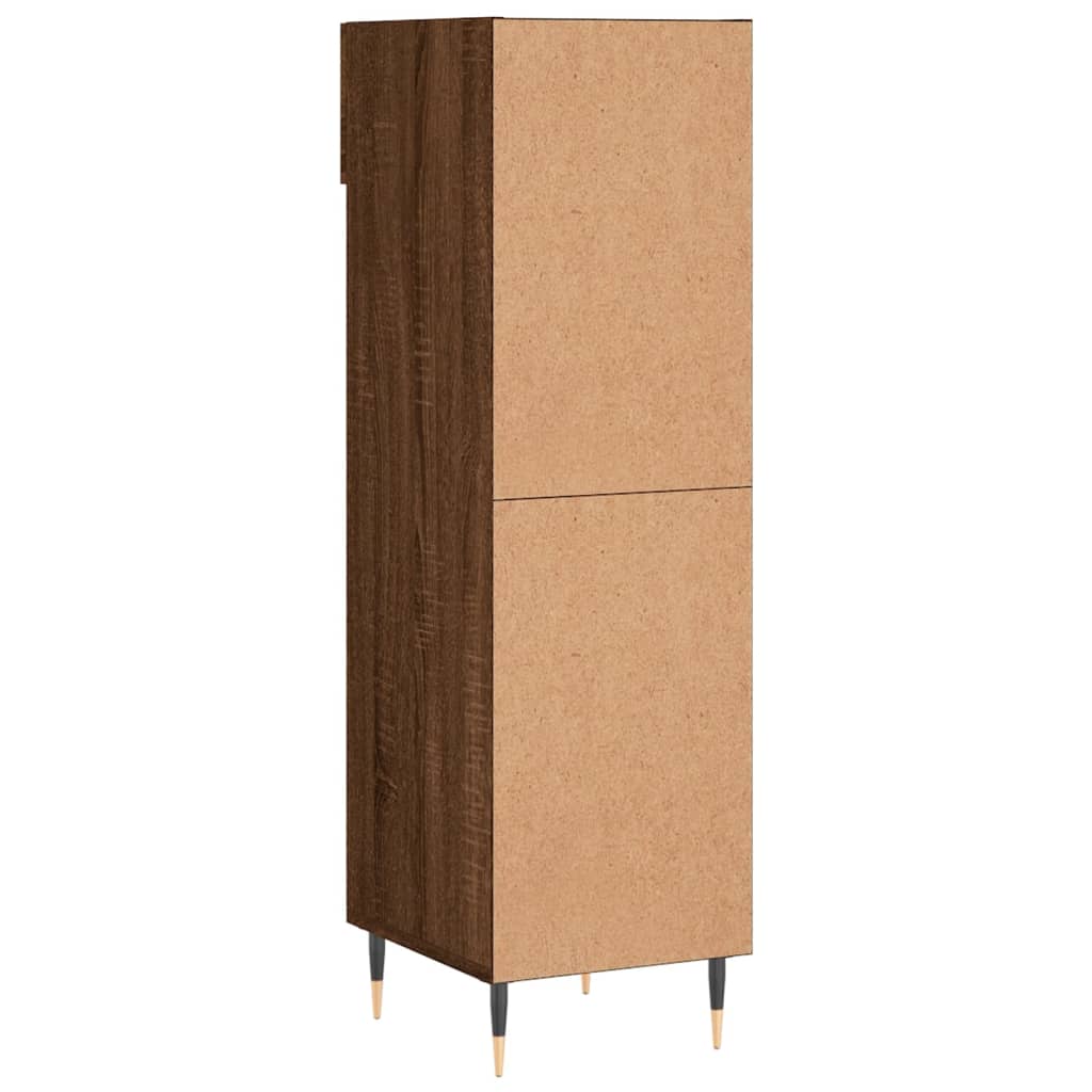 Schuhschrank Braun Eichen-Optik 30X35X105 Cm Holzwerkstoff Braune Eiche