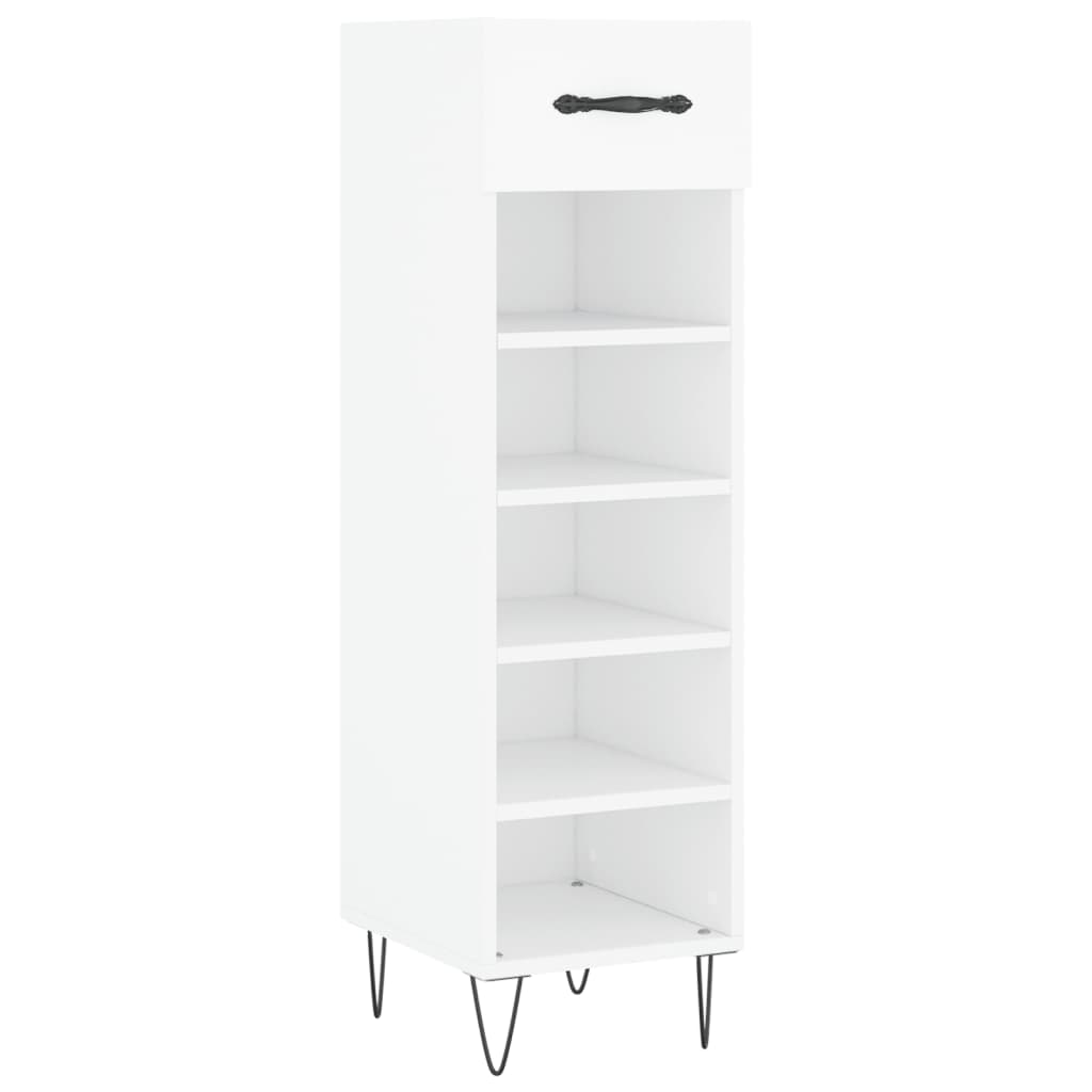 Schuhschrank 30X35X105 Cm Holzwerkstoff Weiß