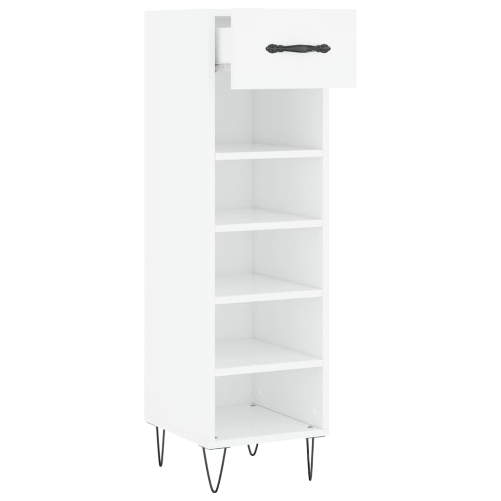 Schuhschrank 30X35X105 Cm Holzwerkstoff Weiß