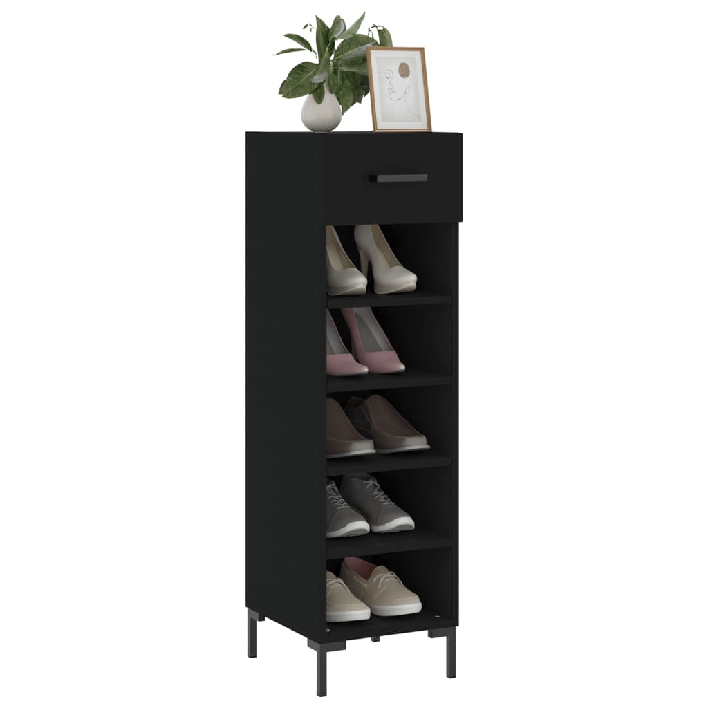 Schuhschrank 30X35X105 Cm Holzwerkstoff Schwarz