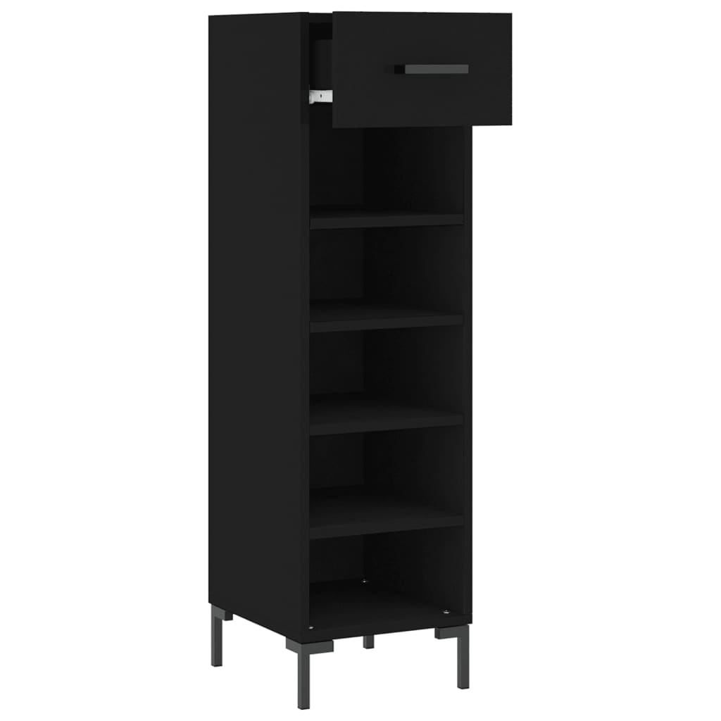 Schuhschrank 30X35X105 Cm Holzwerkstoff Schwarz