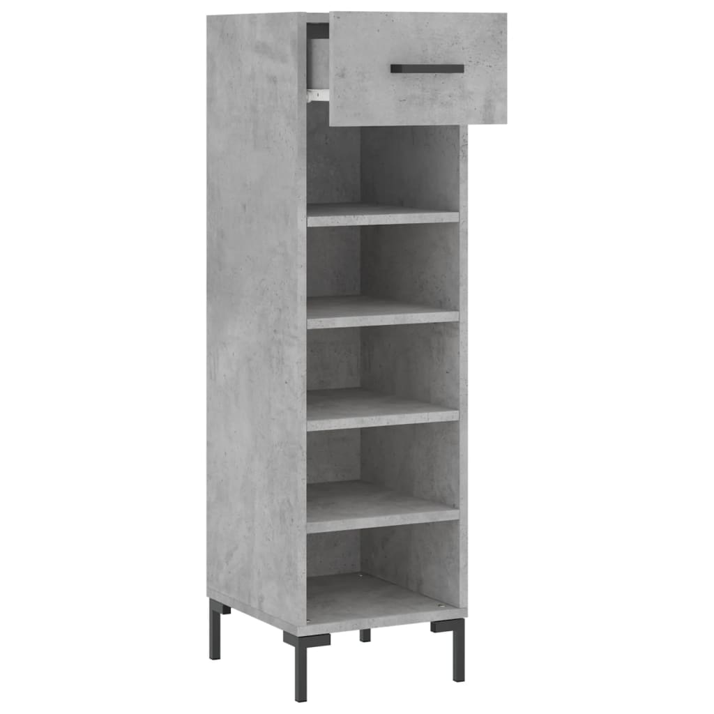 Schuhschrank 30X35X105 Cm Holzwerkstoff Betongrau