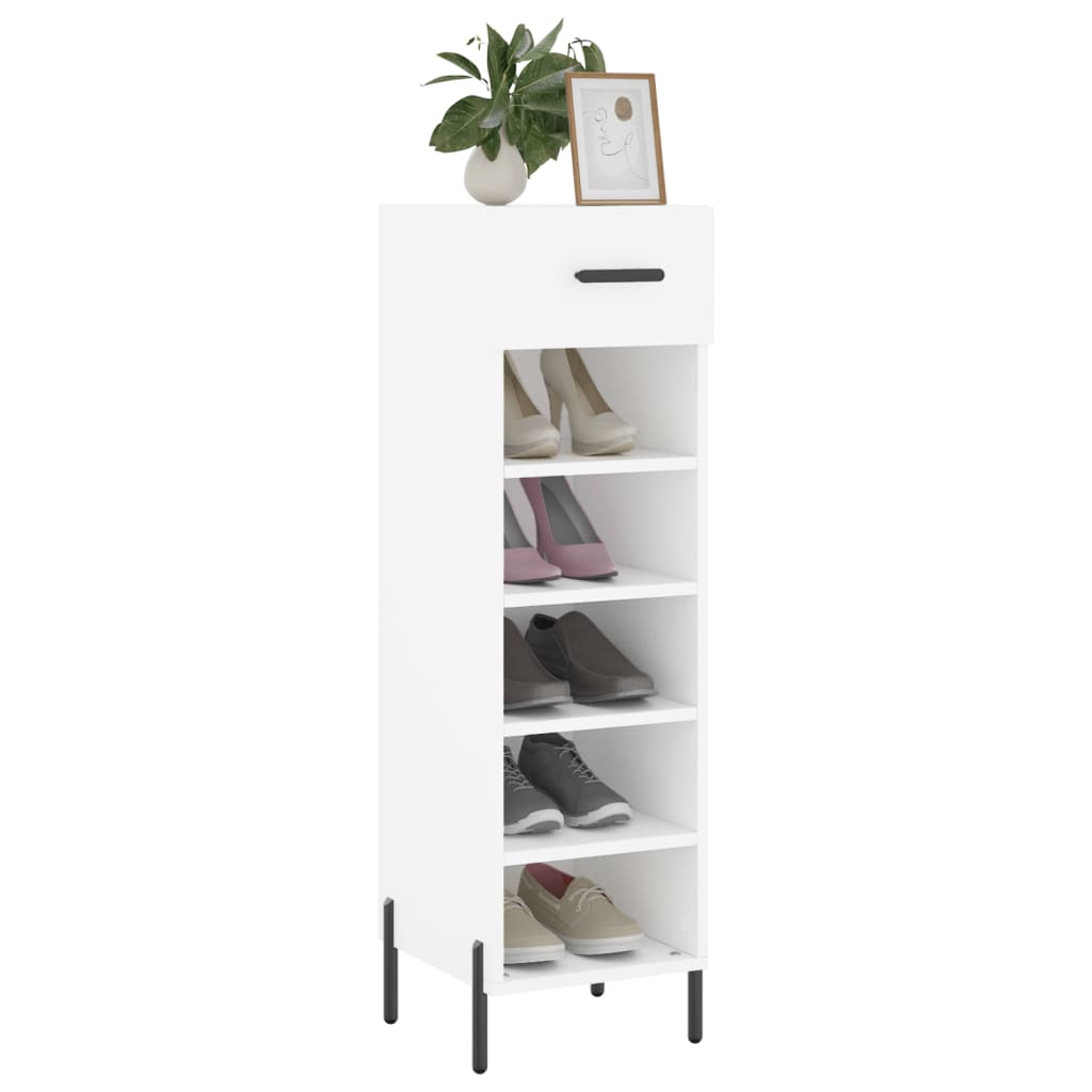 Schuhschrank 30X35X105 Cm Holzwerkstoff Weiß