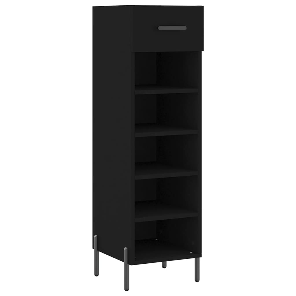 Schuhschrank 30X35X105 Cm Holzwerkstoff Schwarz