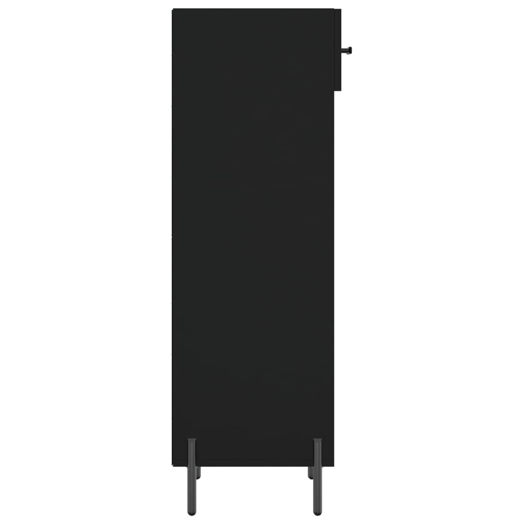 Schuhschrank 30X35X105 Cm Holzwerkstoff Schwarz
