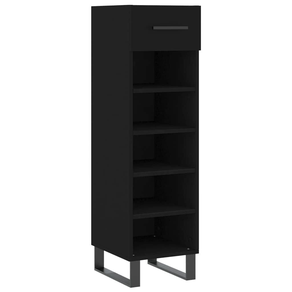 Schuhschrank 30X35X105 Cm Holzwerkstoff Schwarz