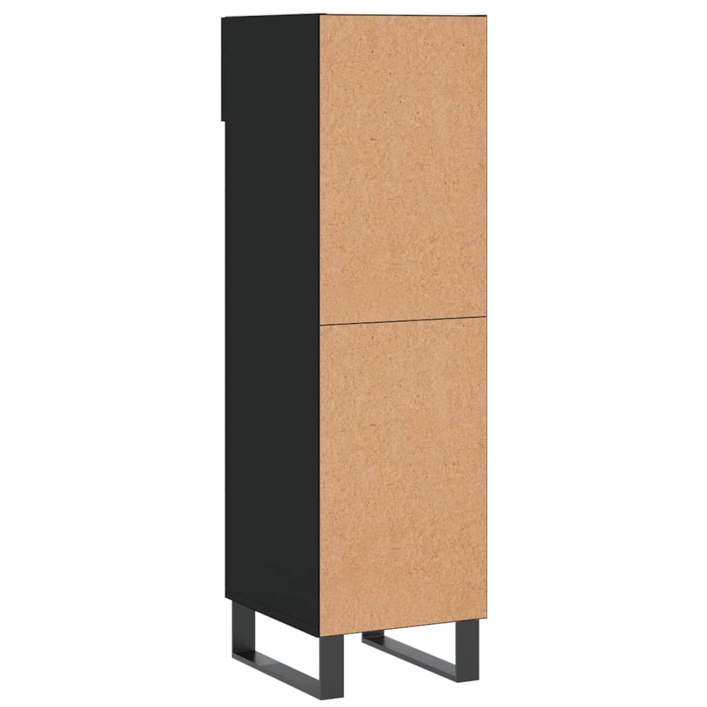 Schuhschrank 30X35X105 Cm Holzwerkstoff Schwarz